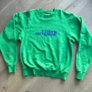 Seven Days Active Monday Crewneck sweatshirt  Green. Size M.